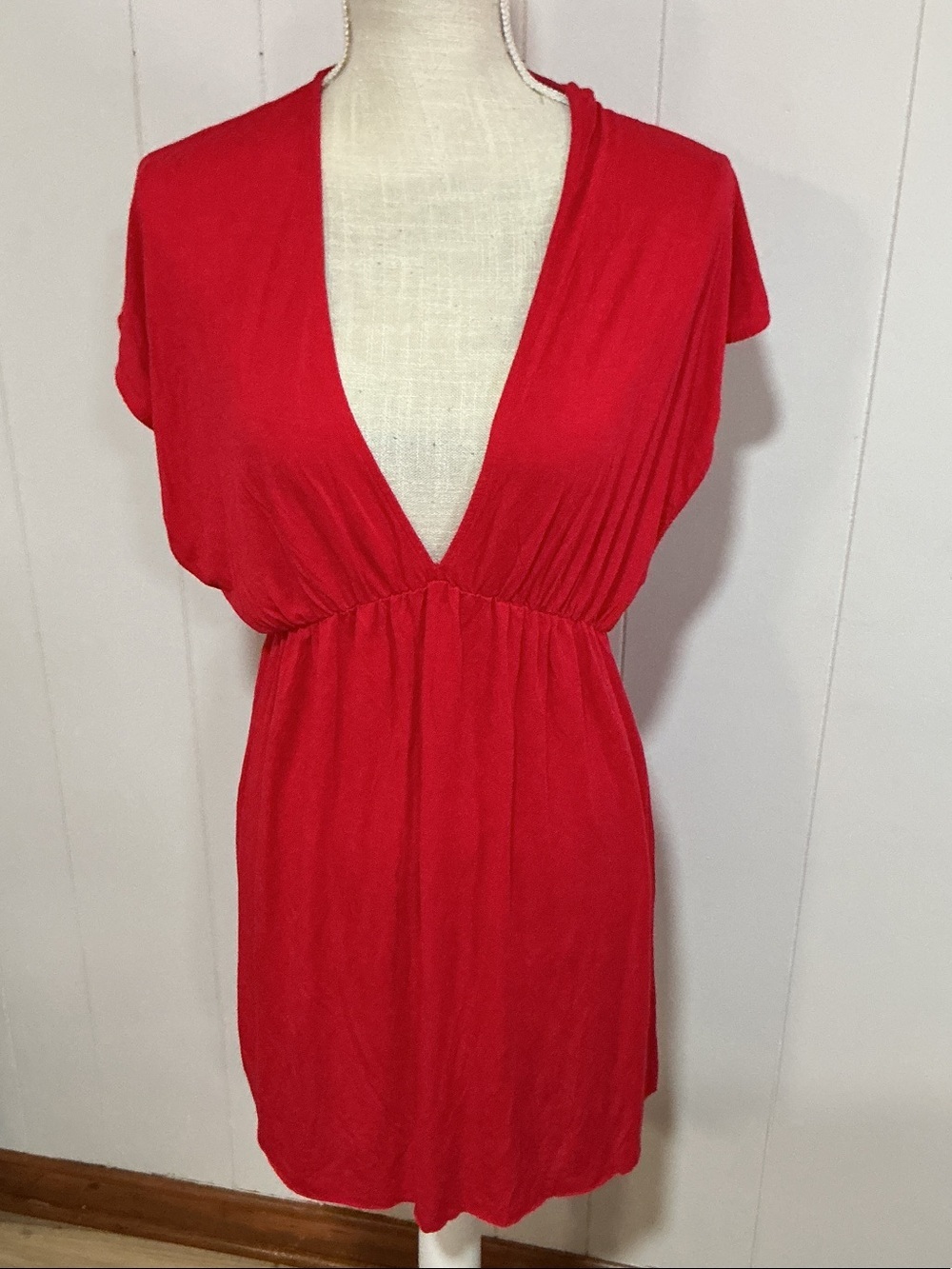 Victoria's Secret Red Deep V Chemise